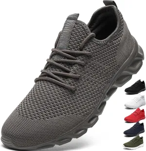 Women & Mens Running Shoes Tennis Walking Gym Lightweight Workout Slip on Athletic Fashion Sneakers Breathable Sport Jogging Hiking Casual Shoe