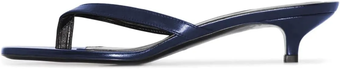 Women Comfy Thong Open Toe Low Heel Flip Flops Slip on Mules Summer Beach Vacation Casual Daily Slide Sandals Size 4-16 US