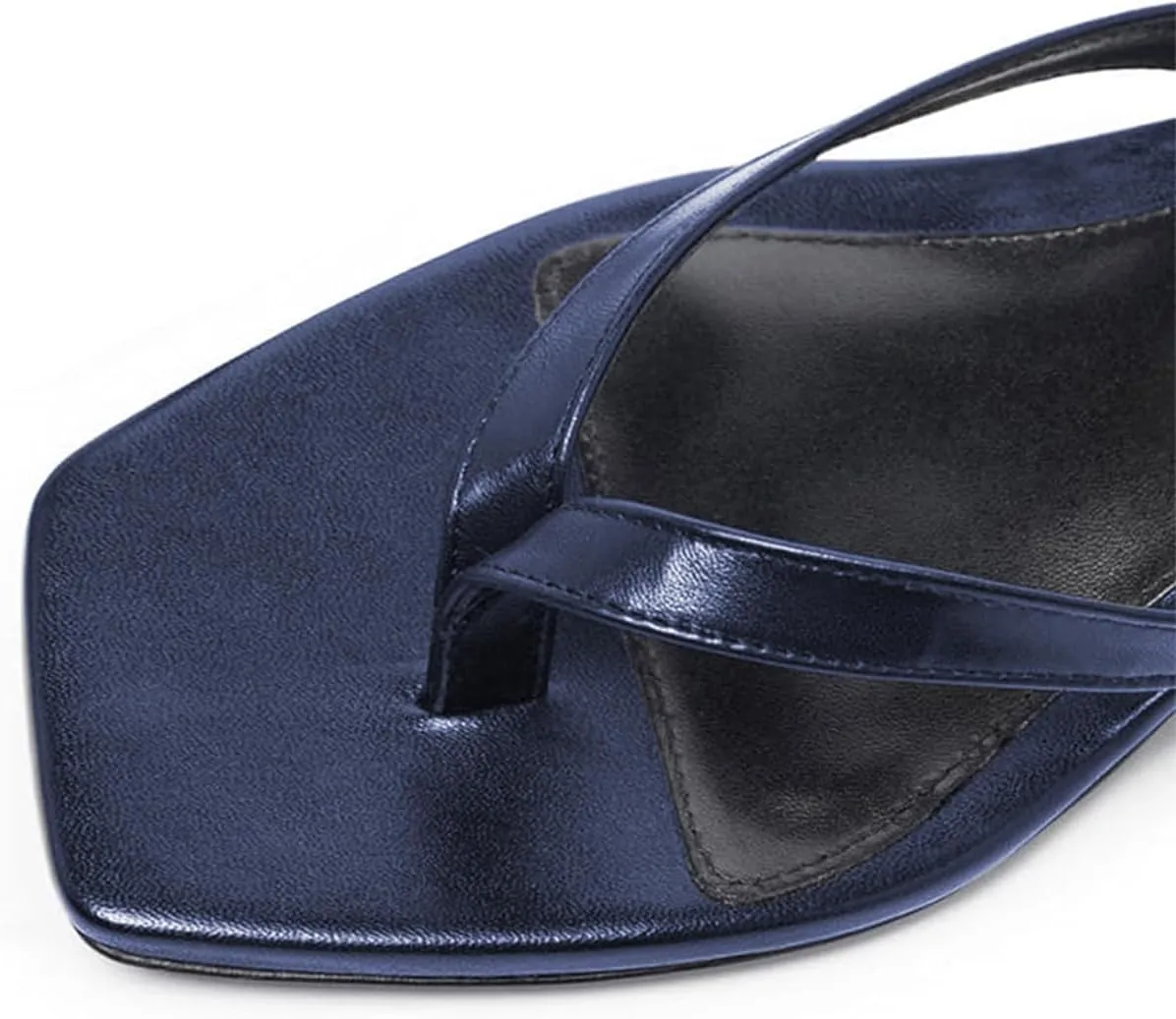 Women Comfy Thong Open Toe Low Heel Flip Flops Slip on Mules Summer Beach Vacation Casual Daily Slide Sandals Size 4-16 US