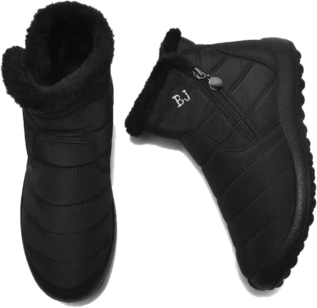 Women Winter Snow Boots Warm Ankle Boots Anti-Slip Waterproof Winter Shoes Slip On Booties Sneakers