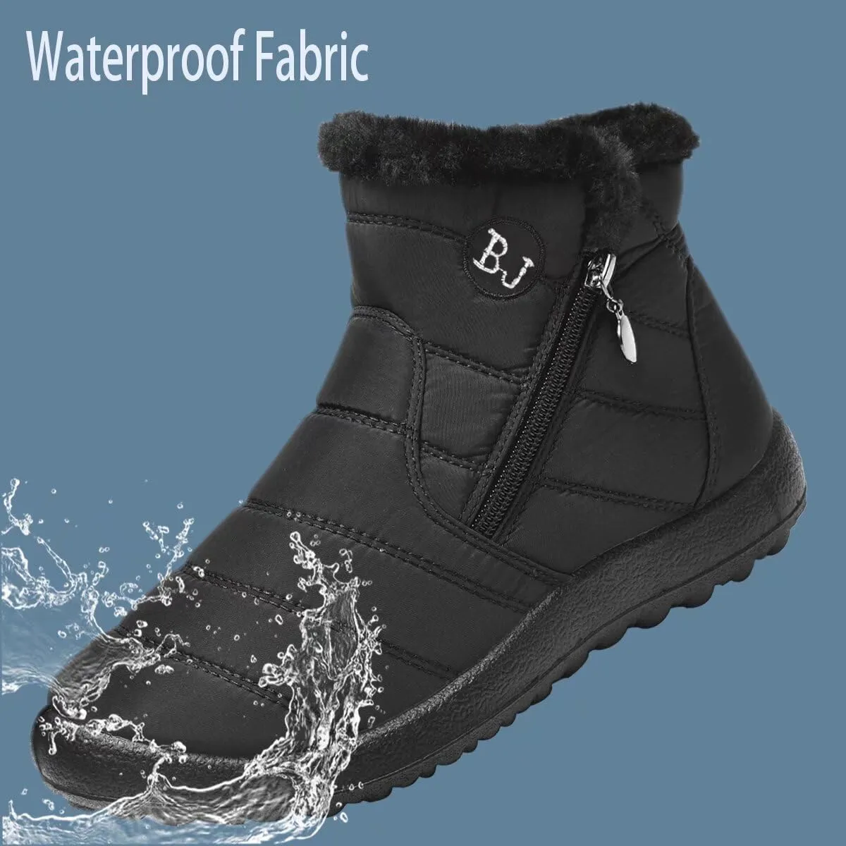 Women Winter Snow Boots Warm Ankle Boots Anti-Slip Waterproof Winter Shoes Slip On Booties Sneakers