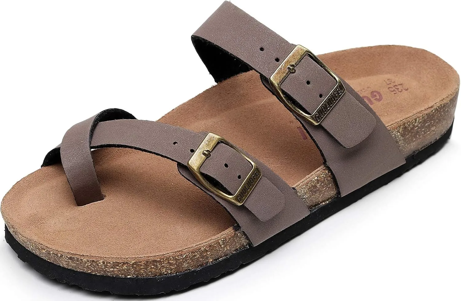 Women's Cork Footbed Slide Sandals With Arch Support,Comfortable Summer Beach Sandals For Women Girls Ladies