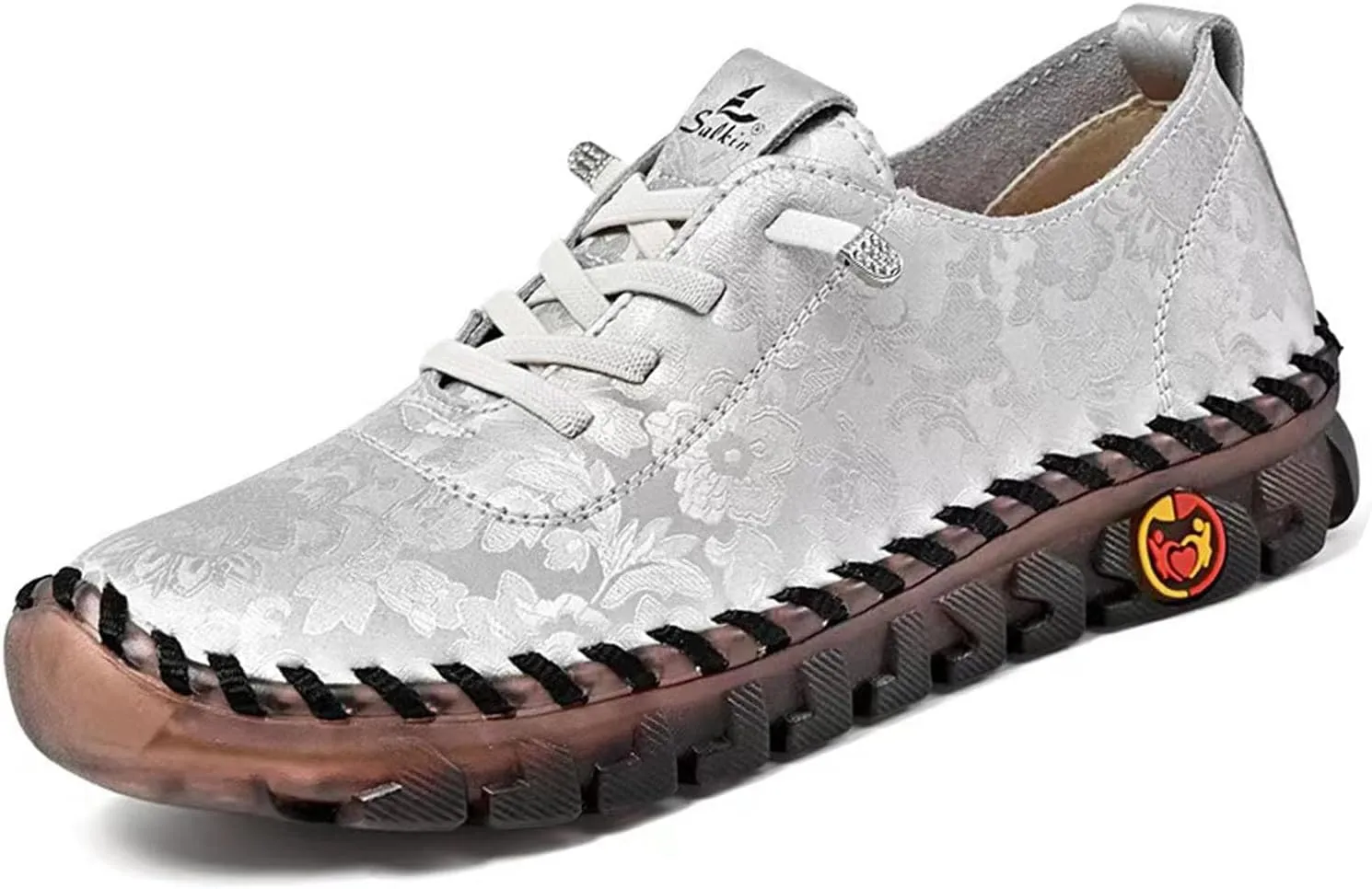 Women's Leather Soft Bottom Flat Shoes, Handmade Cowhide Loafers Breathable Non-Slip Comfort Orthopedic Walking Shoes