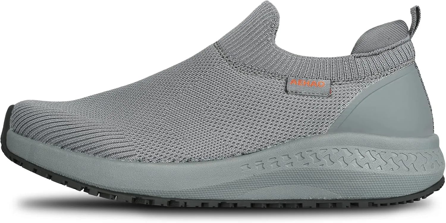 Women's Non Slip Work Shoes Food Service Waterproof Slip-Resistant Chef Shoe for Kitchen Restaurant Hospital Staff Lightweight Walking Sneakers with Easy-Clean Slip-On Design