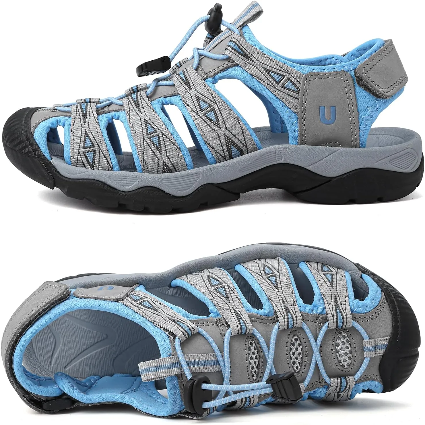 Women's Sport Hiking Sandals Closed Toe Summer Outdoor Athletic Walking Sandal Adventure Lightweight Comfortable Beach Sandals Water Shoes