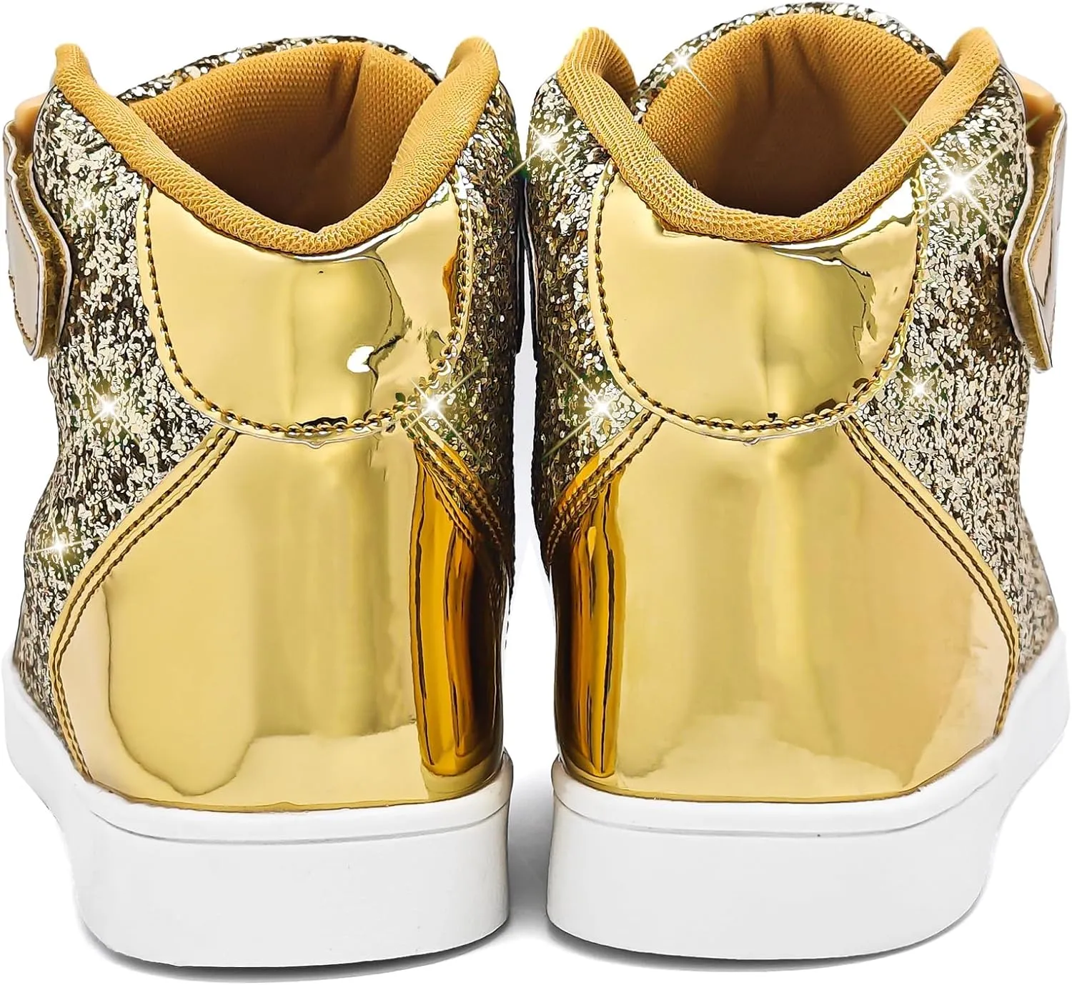 Wooowyet Glitter Shoes Kids High Top Sneakers for Boys Girls Gift Party Birthday Christmas Halloween