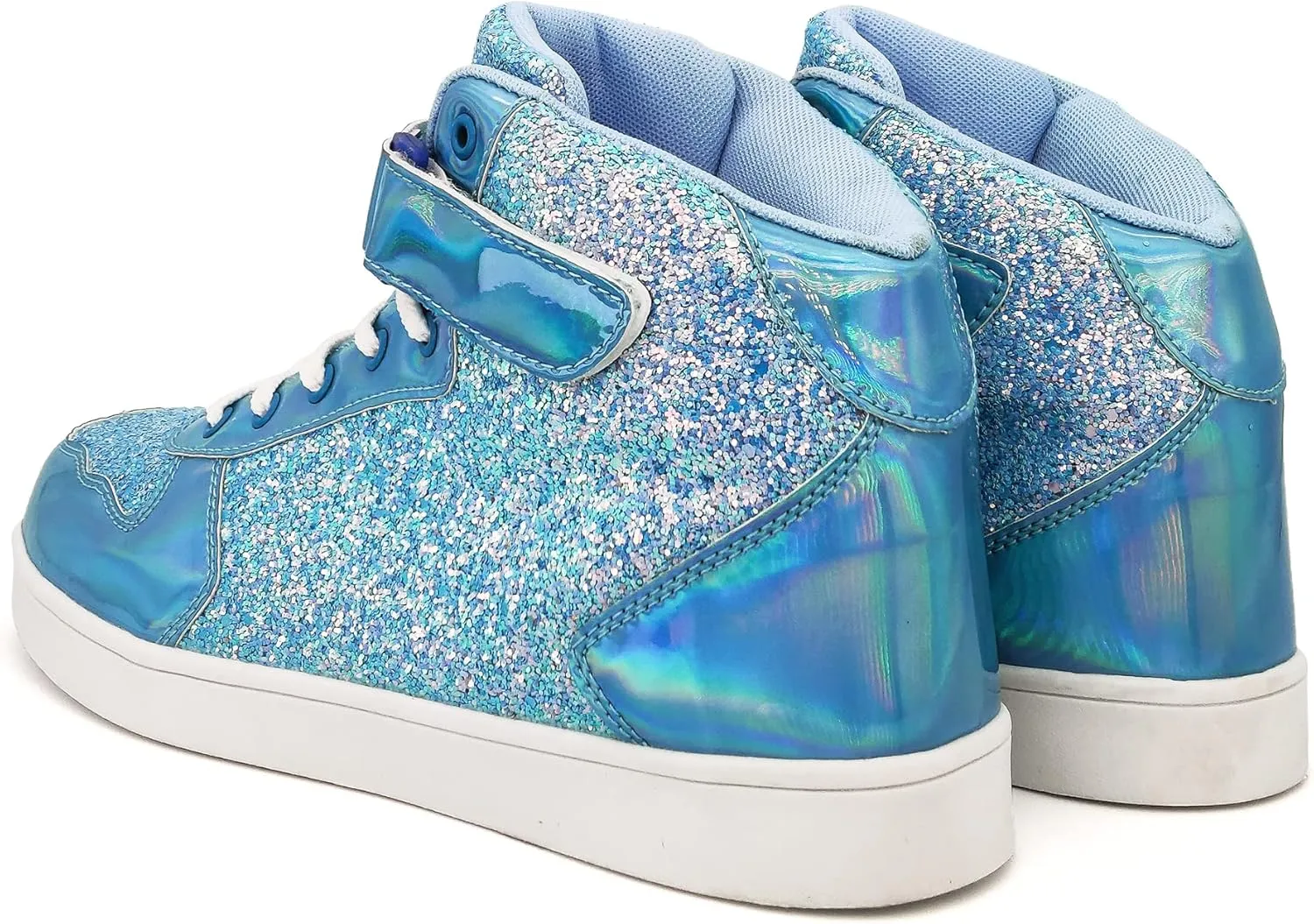 Wooowyet Glitter Shoes Kids High Top Sneakers for Boys Girls Gift Party Birthday Christmas Halloween