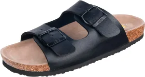 WTW Men's Cork Footbed Sandals Slip on Beach Slide Sandals Shoes with Adjustable Metal Buckle Strap for Men