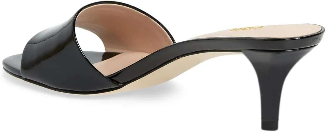 YDN Women Comfy Kitten Low Heel Mules Slip on Clog Sandals Open Toe Dress Pumps Slide Shoes Size 4-15 US