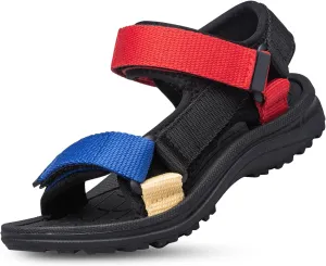 YHOON Boys Girls Sandals Adjustable Double Strap Open-Toe Athletic Lightweight Unisex Child Sport Sandals Summer Outdoor(Toddler/Little Kid/Big Kid)
