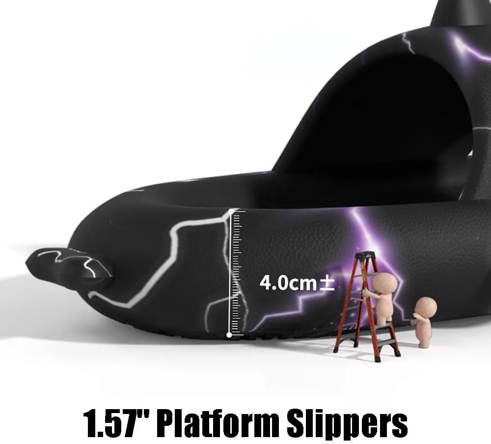 Zureto Shark Slides Slippers, Novelty Cloud Shark Slippers, Anti-Slip Quick Drying Shark Sliders, EVA Starlight Shark
