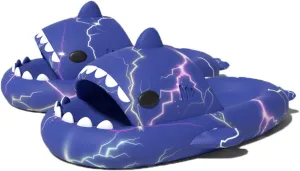Zureto Shark Slides Slippers, Novelty Cloud Shark Slippers, Anti-Slip Quick Drying Shark Sliders, EVA Starlight Shark