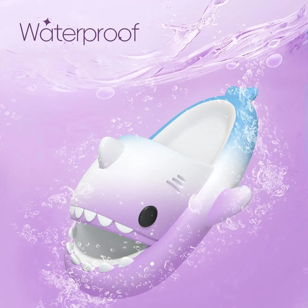 Zureto Shark Slides Slippers, Novelty Cloud Shark Slippers, Anti-Slip Quick Drying Shark Sliders, EVA Starlight Shark