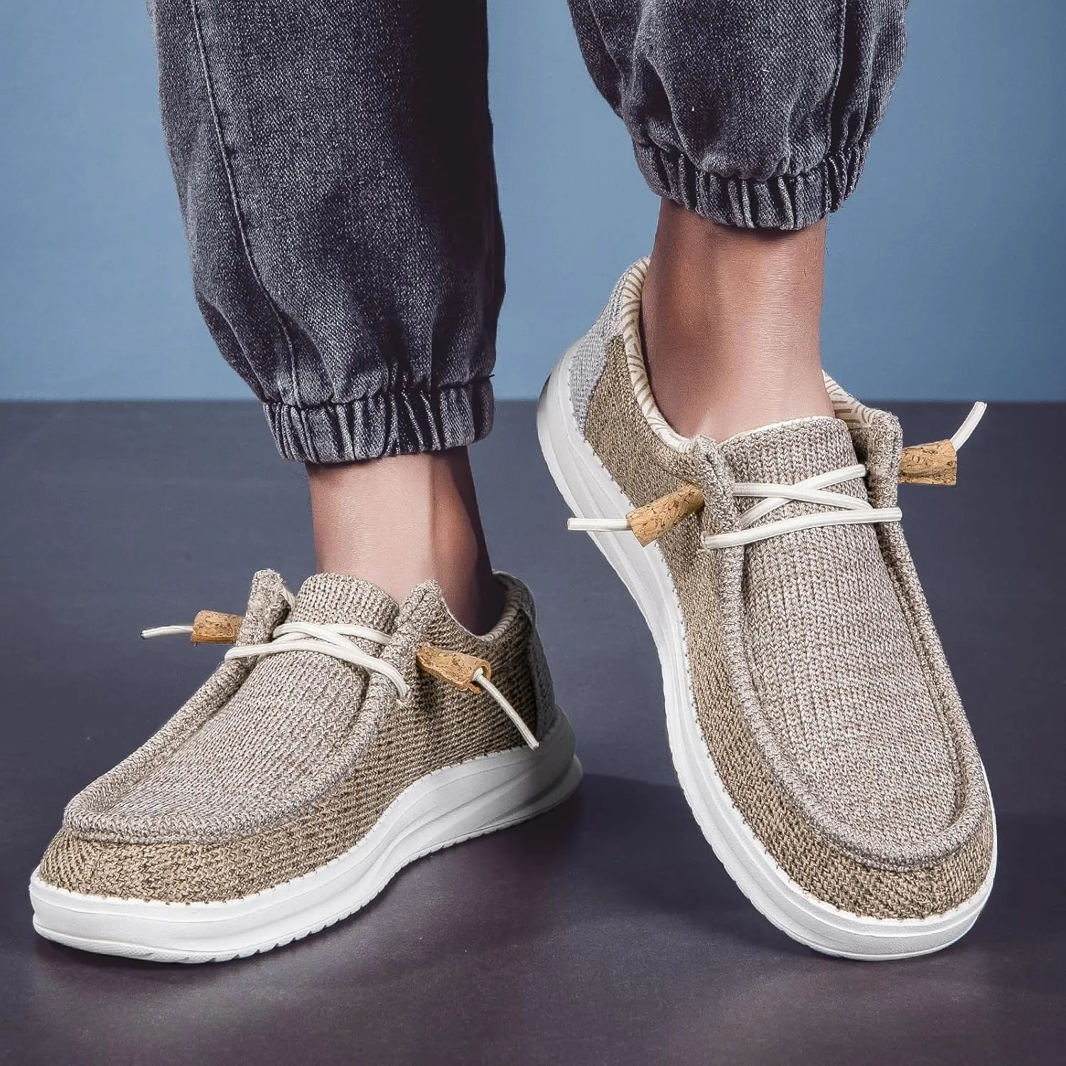 ZYEN Slip On Loafers for Men Arch Support Casual Shoes Comfortable Lightweight Walking Shoes 8802 Size 6-16